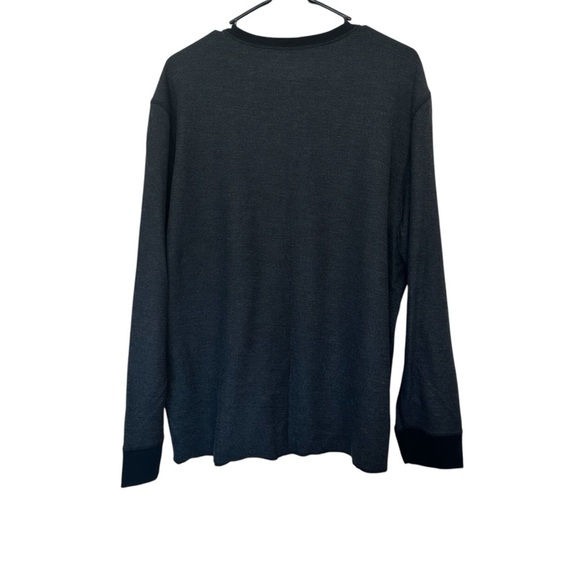 UNTUCKit Men’s Textured Schrock Long Sleeve Henley Shirt Size XL Black - Picture 2 of 9